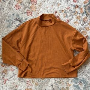 Free with purchase: Rust Orange Long Sleeve Mock Neck
